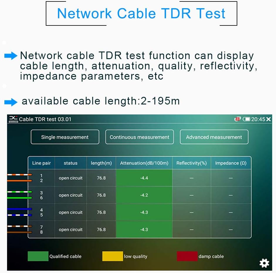 7 Inch IPS Touch Screen IP Camera Tester V96609