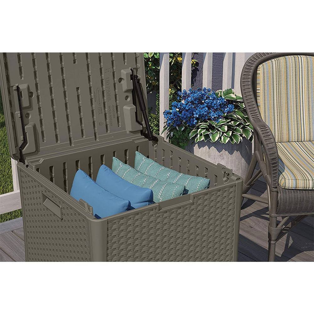 60 Gallon Resin Outdoor Storage Deck Box 2 Pack U72625