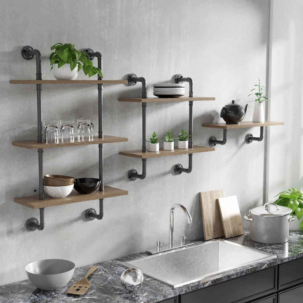 Floating Ladder Wall Shelf - 2-Tier A8836
