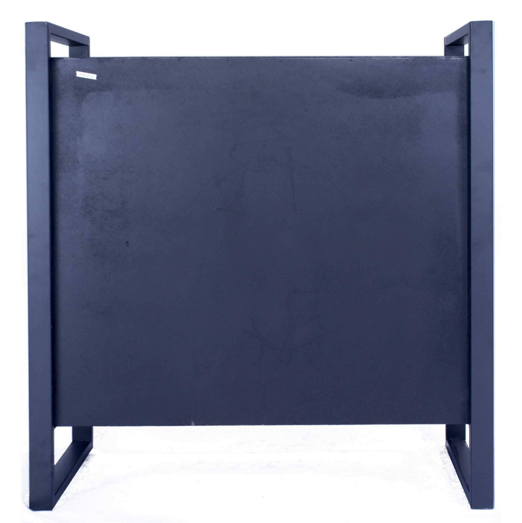 Natural and White Metal Wood Accent Cabinet with 3 Drawers R89252