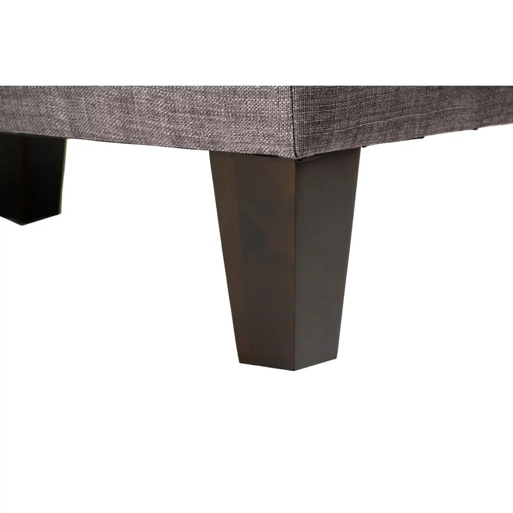 Red Tinted Grey Upholstered Ottoman R457966