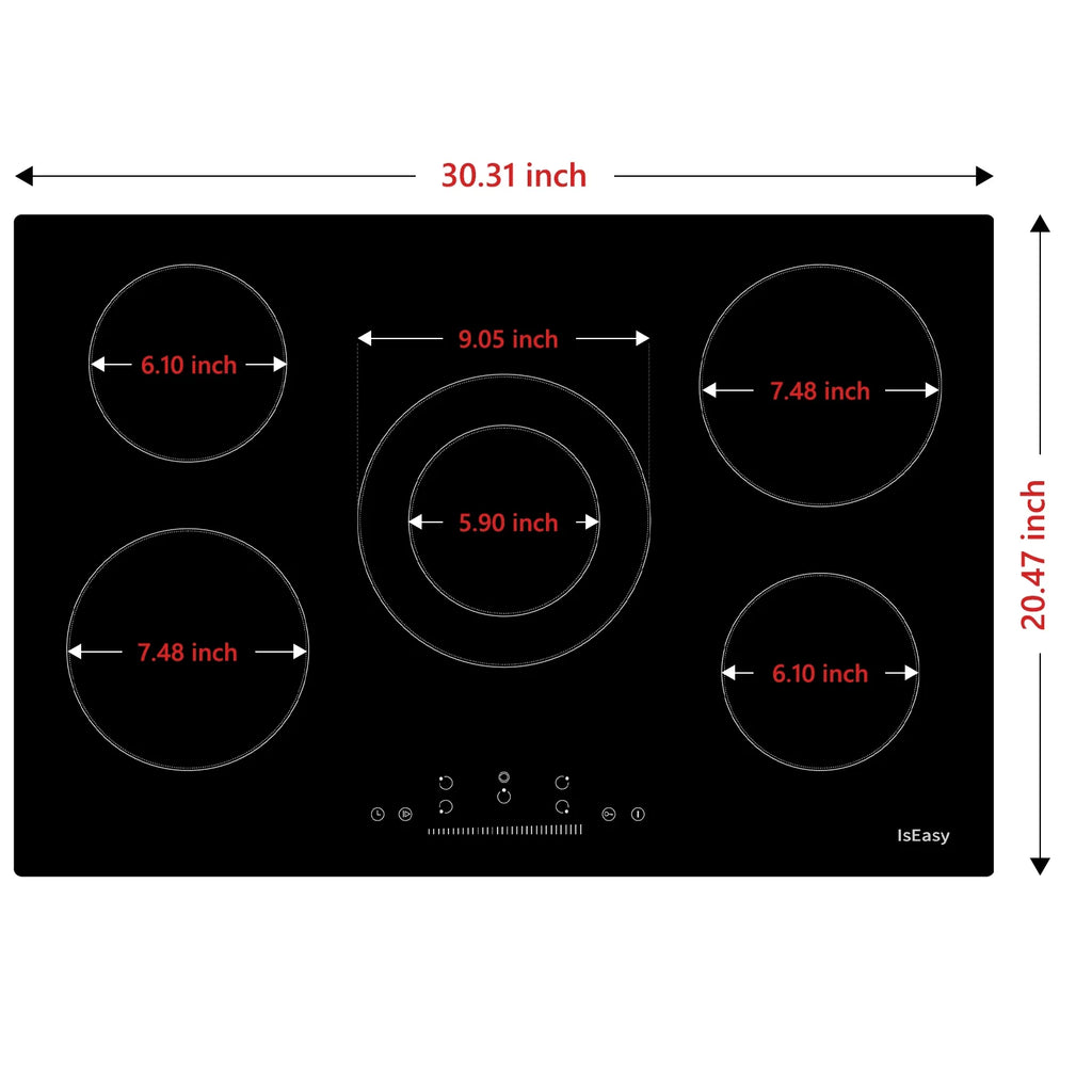 30 5 Burners Electric Stove Top O332