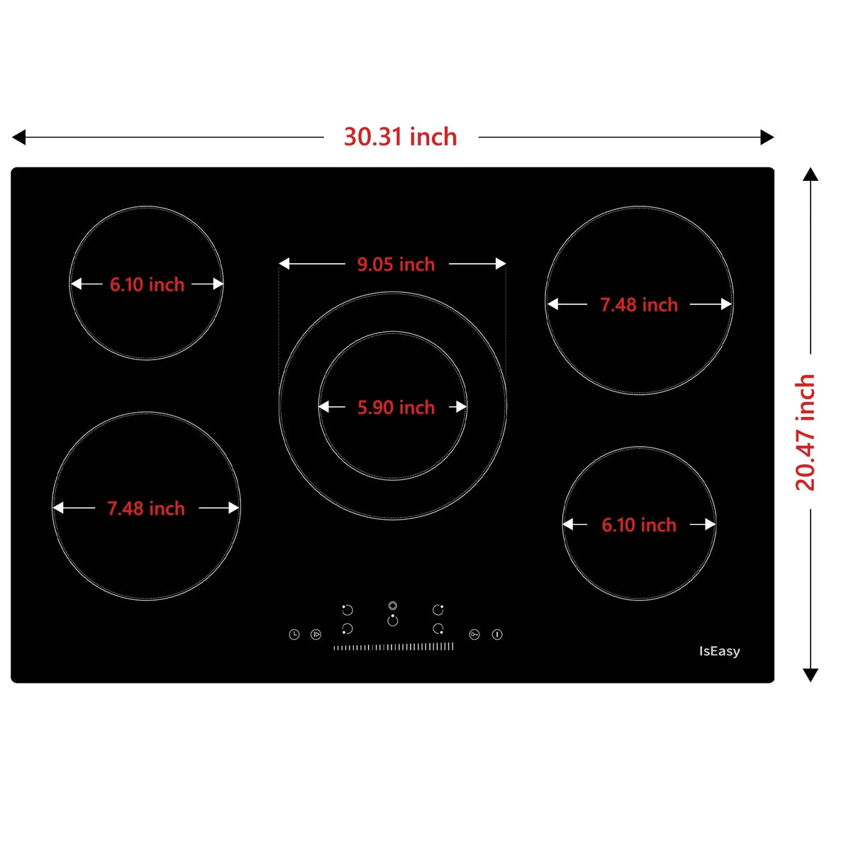 30 5 Burners Electric Stove Top O332