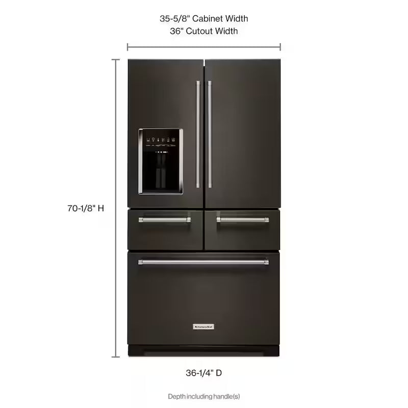 25.8 cu. ft. Black Stainless French Door Refrigerator H42648
