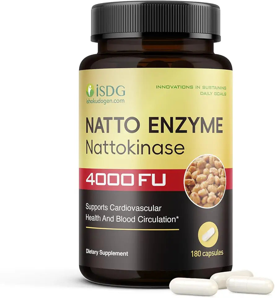 Vegan Non-GMO 180 Capsules Nattokinase Supplement I891