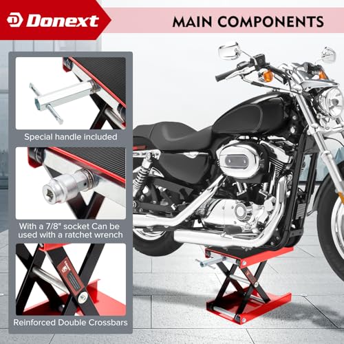 Red 1200 LB Motorcycle Lift Scissor Jack C479659