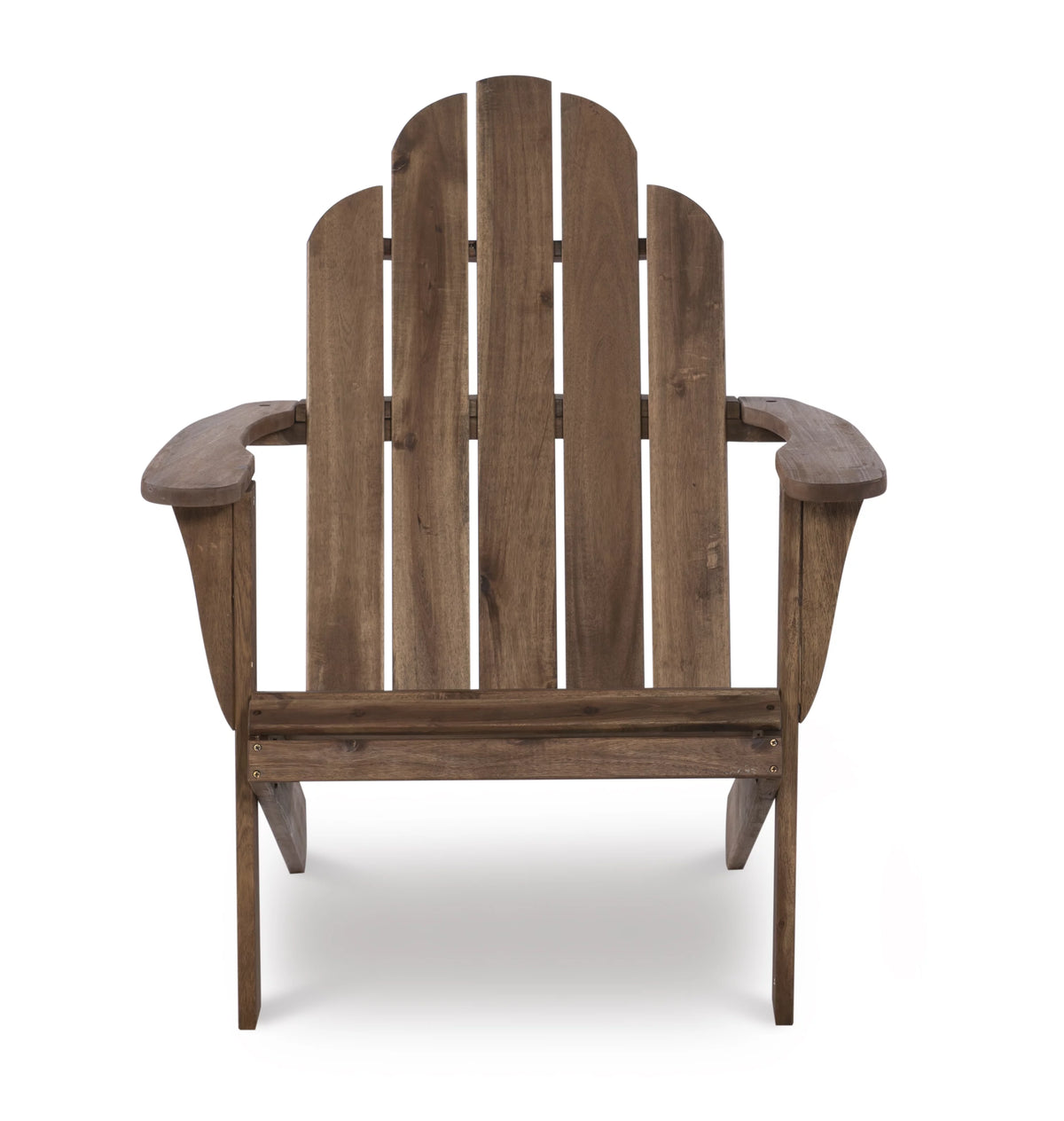 Slatted Wooden Outdoor Chair with Arched High Backrest O2031