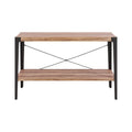 Industrial Console Table with Metal Legs and Distressed Wood Finish T734