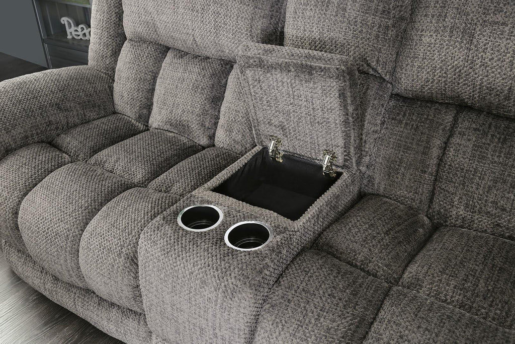 Brown Flannelette Recliner Sectional V974