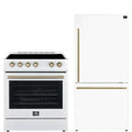 30 Electric Range and Refrigerator in White F197