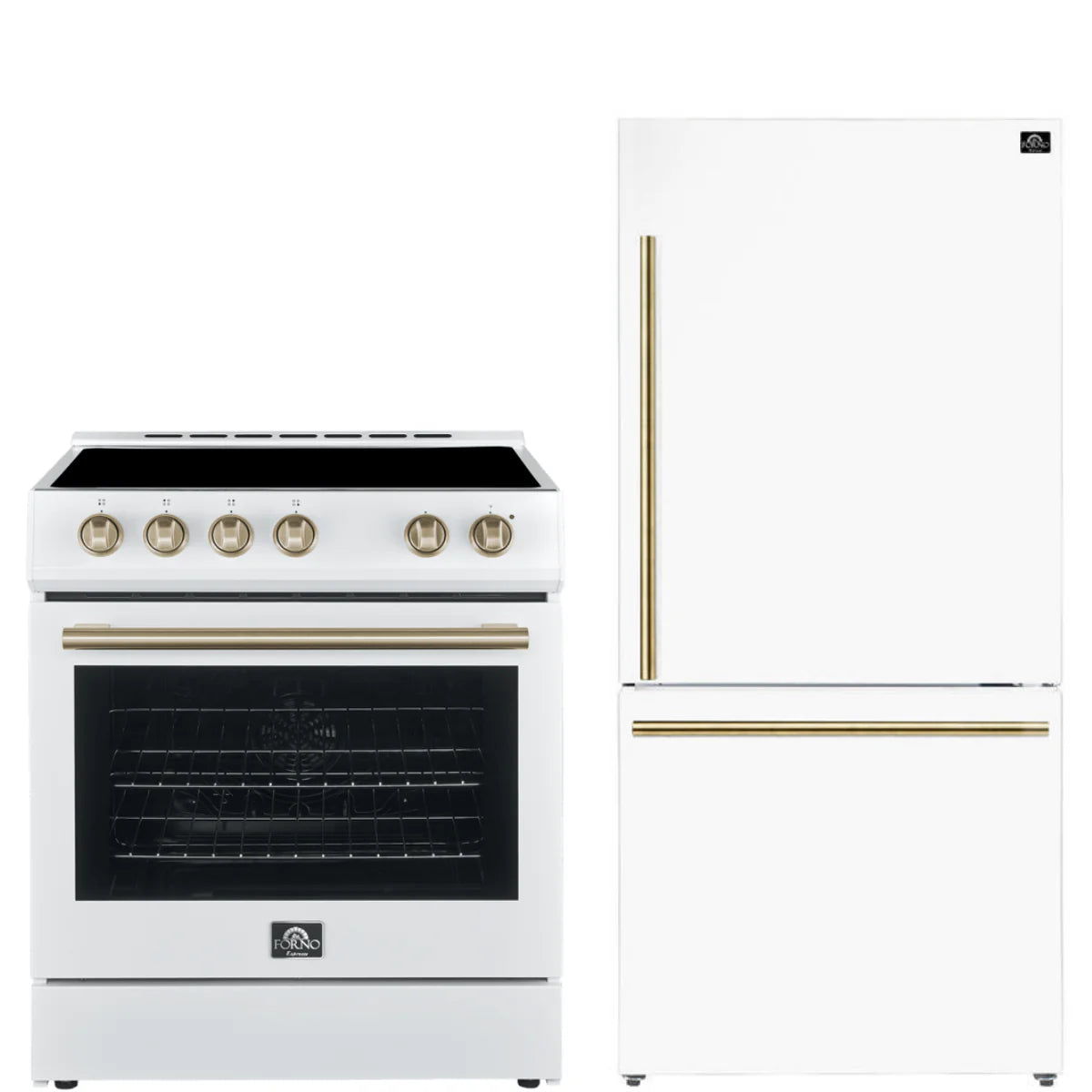 30 Electric Range and Refrigerator in White F197