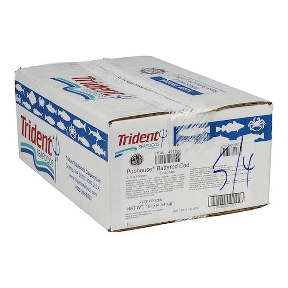 Boneless Battered Oven Ready Cod Fillet Portions, 10 Pound F5595
