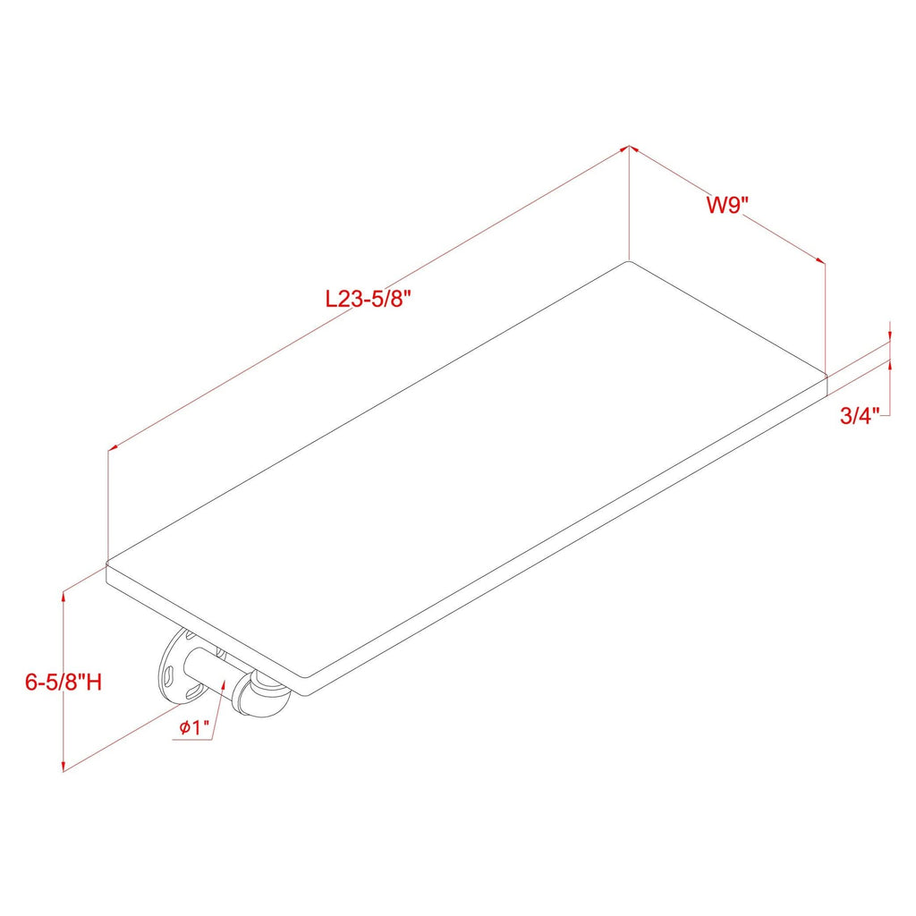 Floating Ladder Wall Shelf - 2-Tier A8836