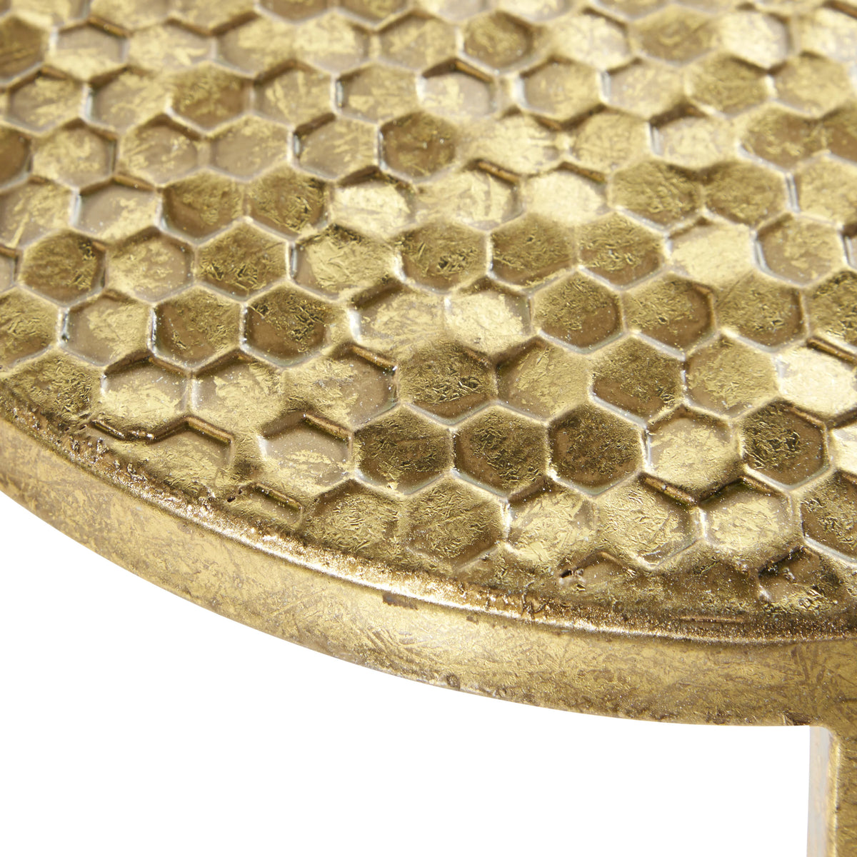 16" x 28" Gold Metal Nesting Accent Table, 3-Pieces W8099