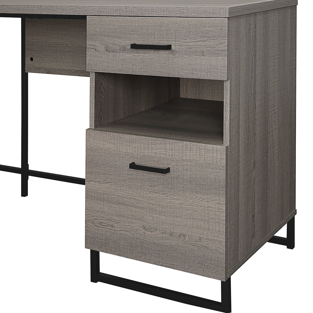 L-Shape Desk with Power and Storage M90572
