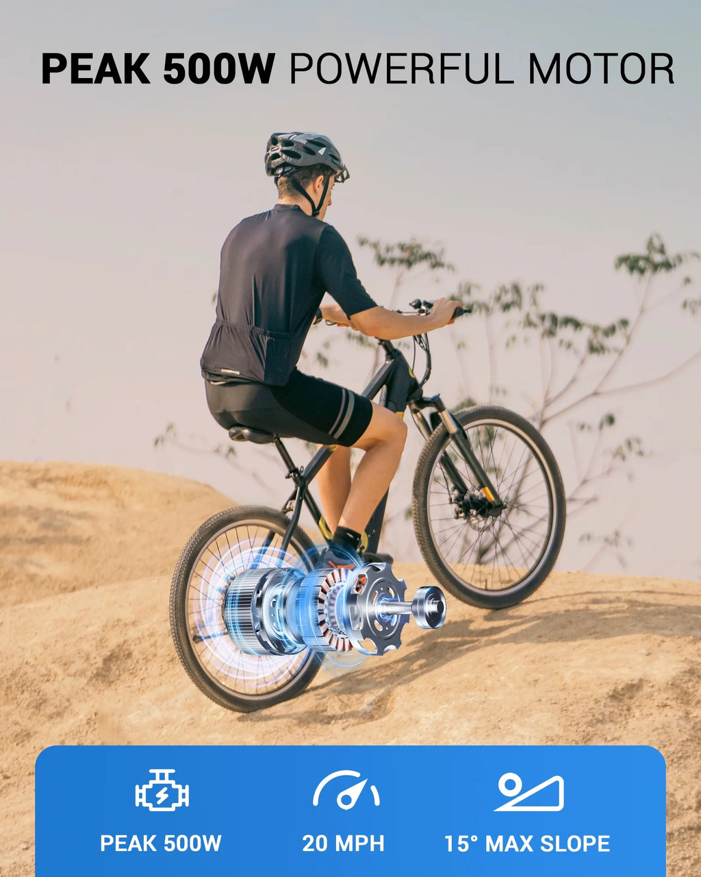 350W 26 Electric Mountain Bike with Removable Battery L28226