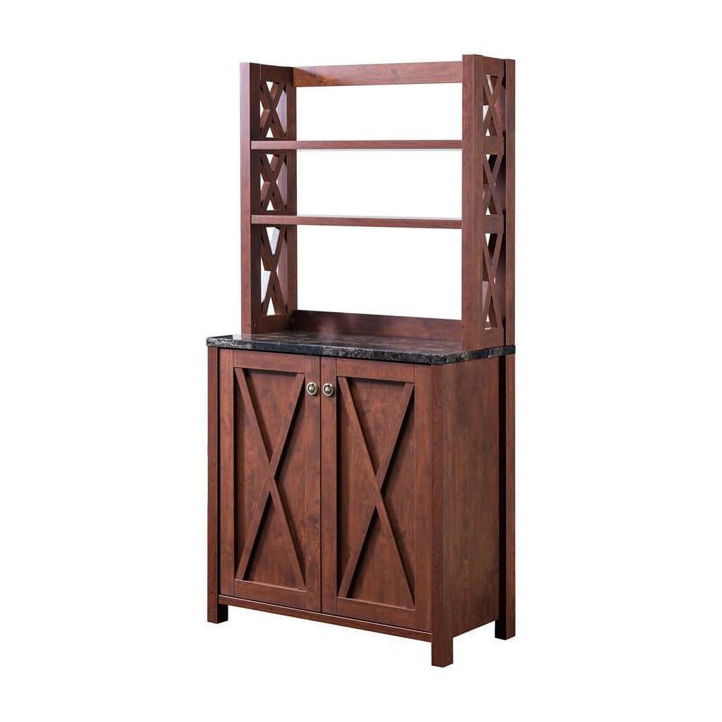 Rustic Wood Multi-Storage Baker Rack L94018