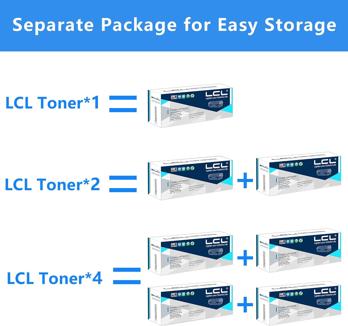 Compatible Toner Cartridge Replacement 4-Pack Black Cyan Magenta Yellow S4635