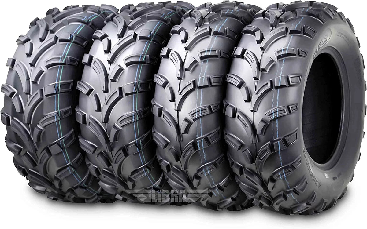 25x8-12 Front & 25x10-12 Rear 6PR ATV/UTV Tires Set 4 M16250