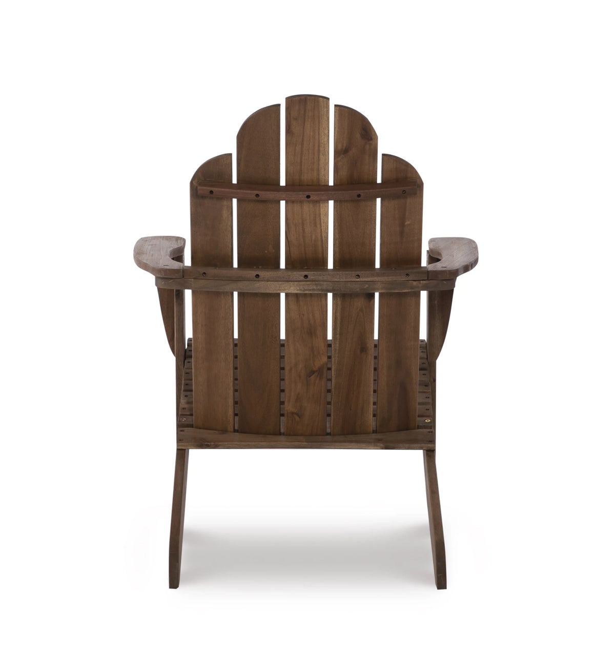 Slatted Wooden Outdoor Chair with Arched High Backrest O2031