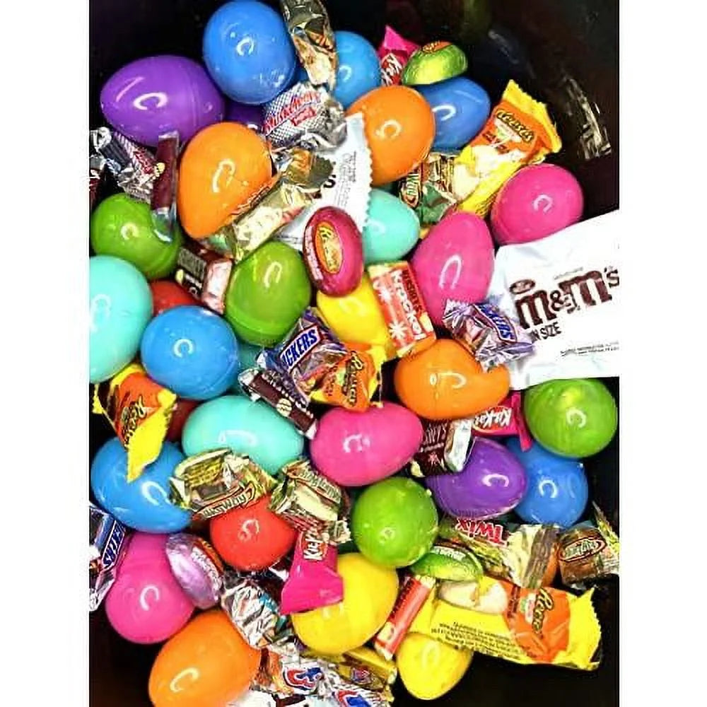 Pre Filled Chocolate Candy Plastic Easter Eggs (100) E743