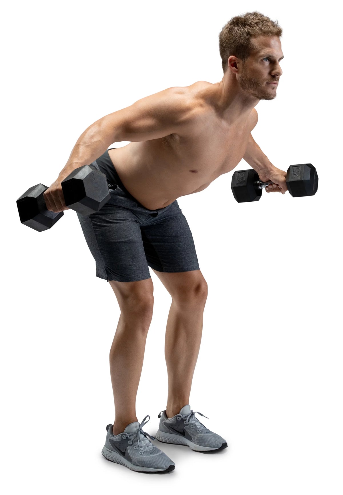 Rubber Hex Dumbbell 45 lbs O70147