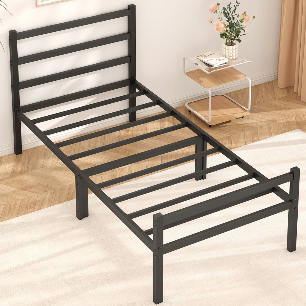 Queen Size Metal Platform Bed Frame with Headboard and Footboard H859