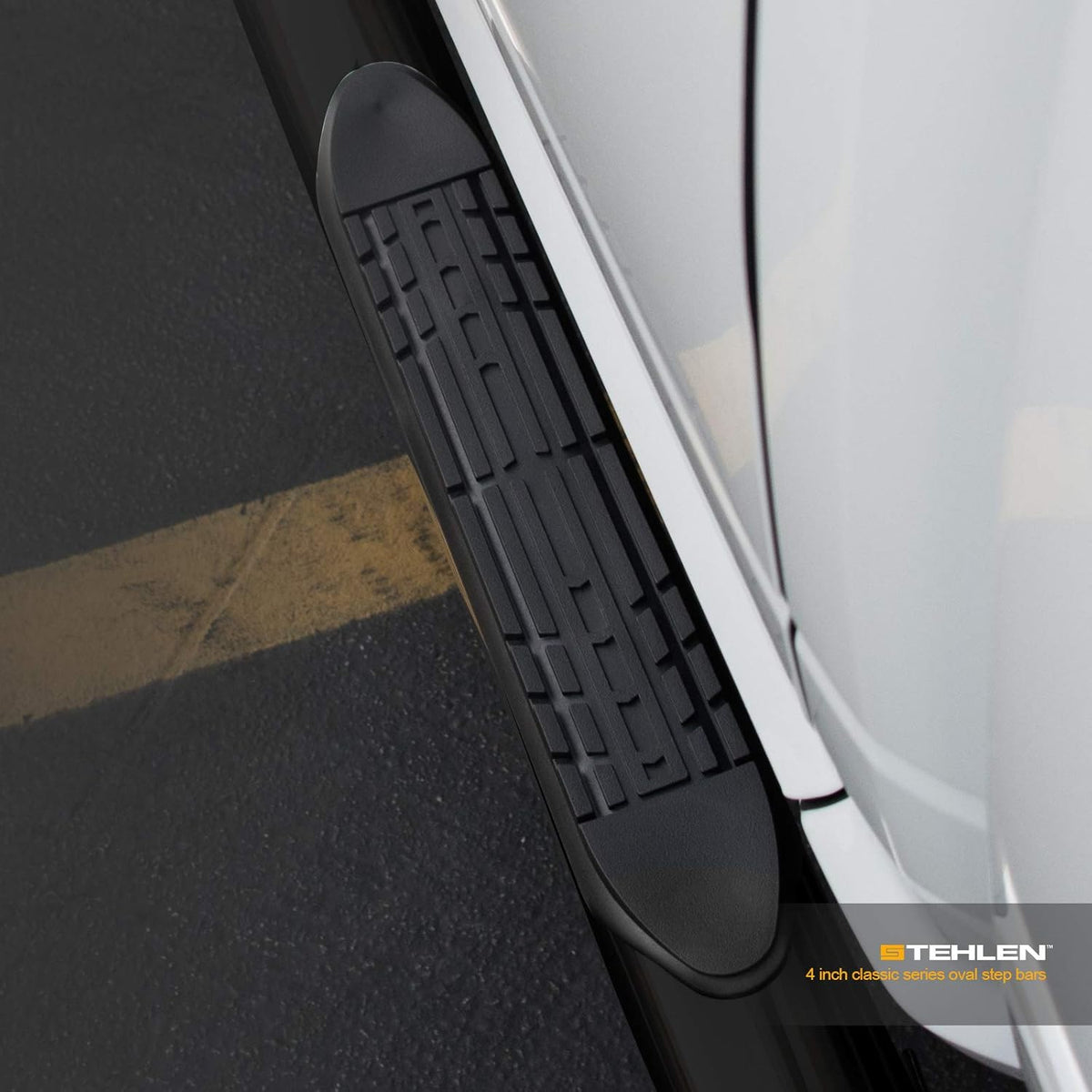 Black 4 Oval Side Step Nerf Bars Crew Cab P8227