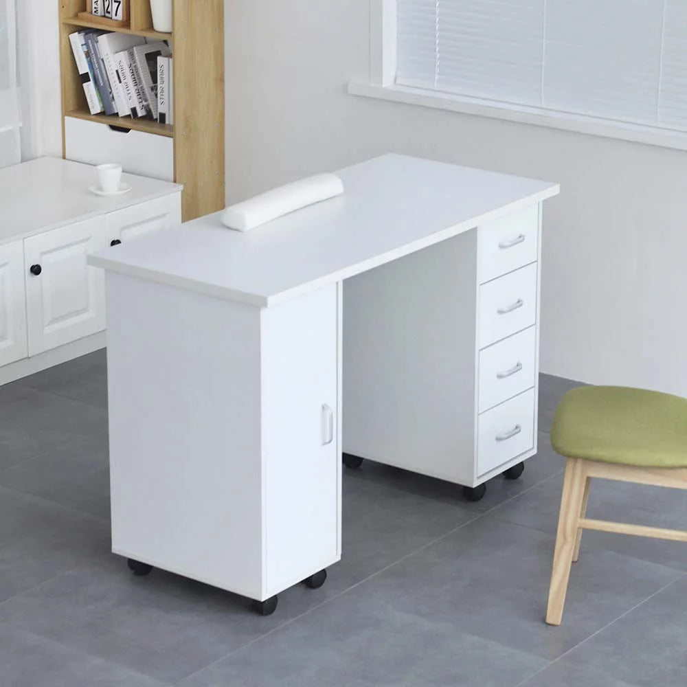 White Portable Manicure Table G863