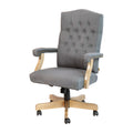 Brown Swiveling Upholstered Office Armchair H289