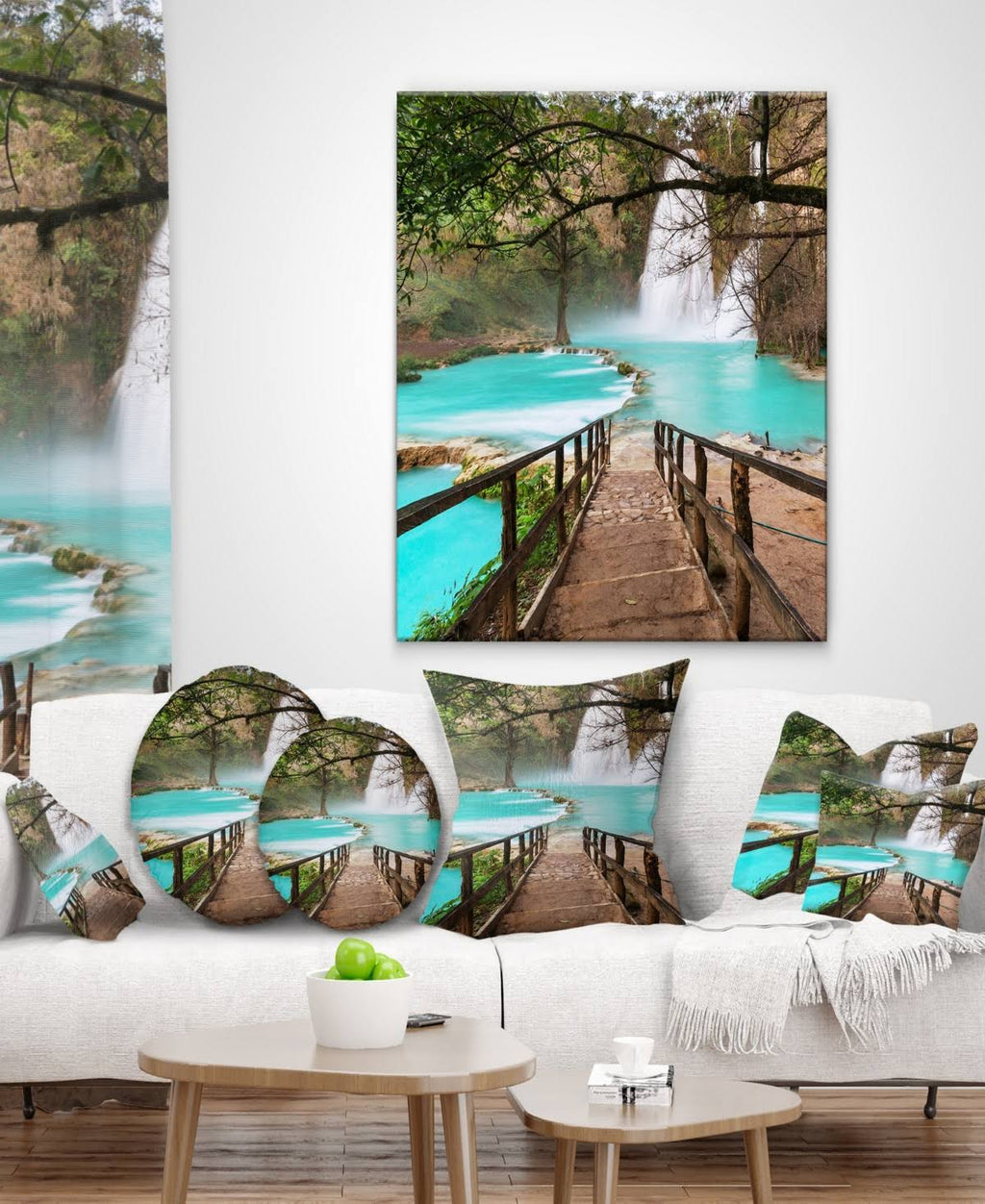 Oversized Landscape Canvas Art Green 30 in. Wide x 40 in. High P76540