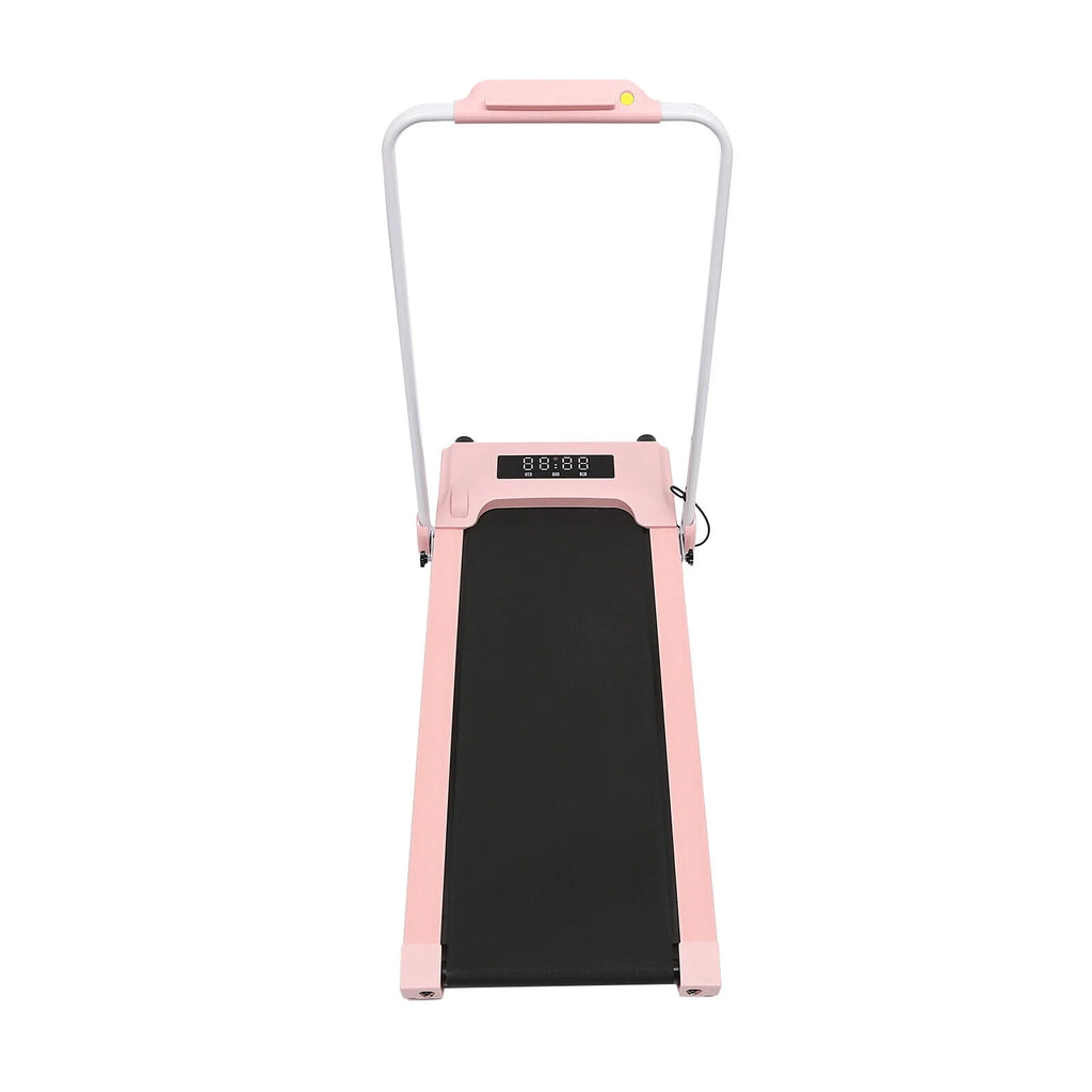Folding Compact Treadmill 220 lbs Capacity Pink/Black K339013