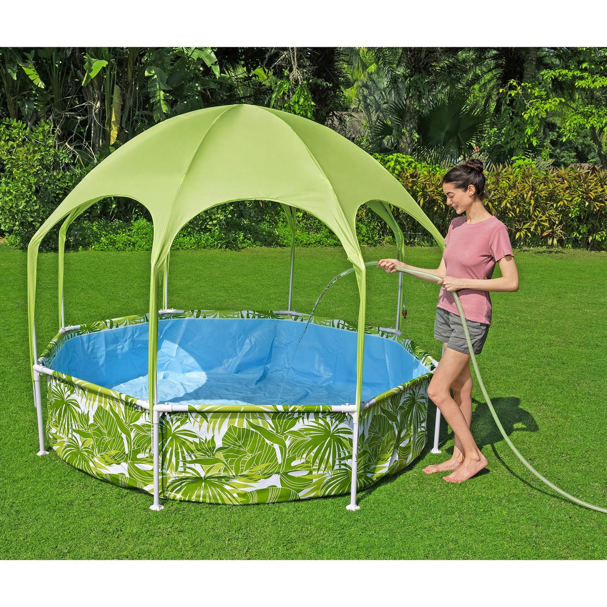 8' x 20 Play Pool with UV Safe Shade Cover Q96402