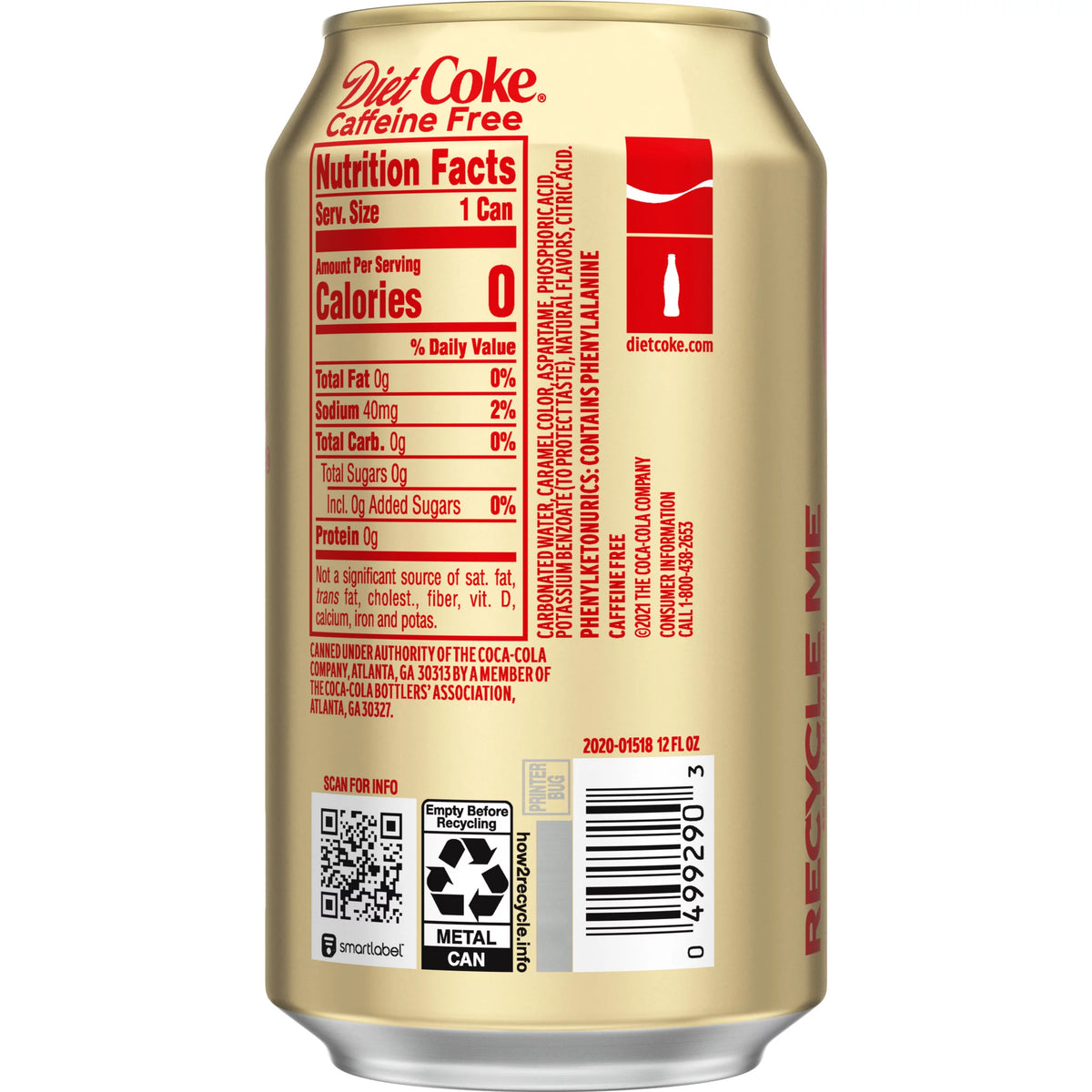 Caffeine-Free Soda 12oz Cans Pack of 48 N178845
