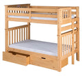 Twin over Twin Bunk Bed with Under Bed Drawers I28867