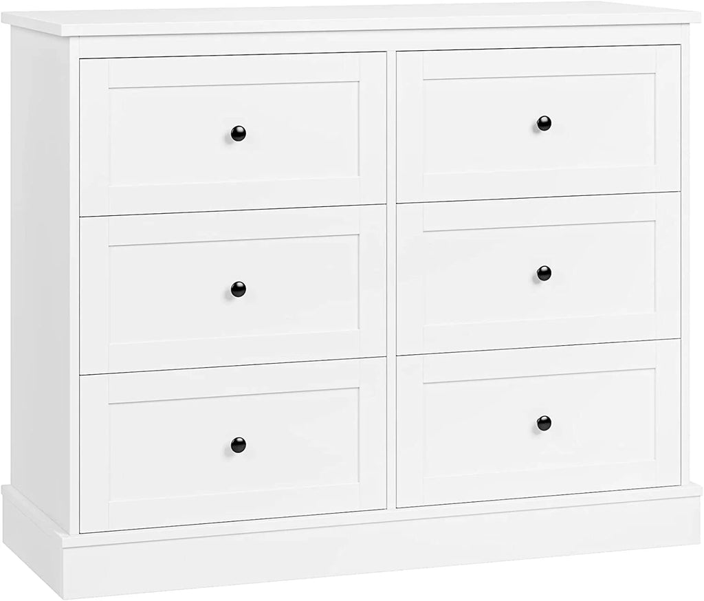 White 6 Drawer Dresser E174