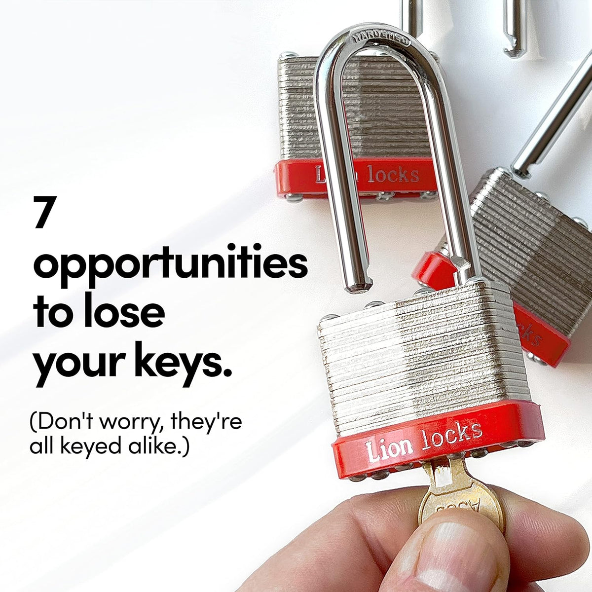 48 Pack Keyed-Alike Padlocks with 2” Long Shackle H596
