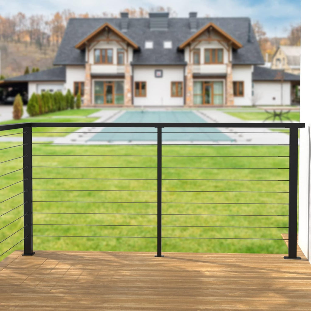 2 Pack Un-drilled Stainless Steel Cable Railing Post O695