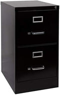 2 Drawer Metal Vertical File Cabinet in Black H117