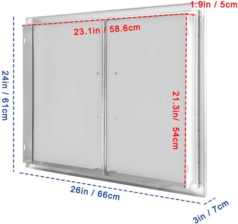 42 W X 21 H Stainless Steel Double Access Door Q82553