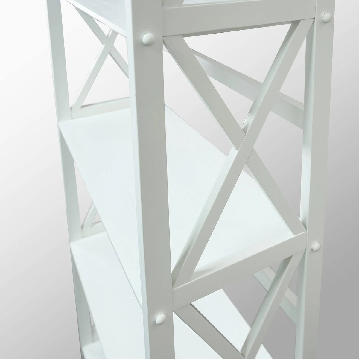 White 5 Shelf Bookcase D996