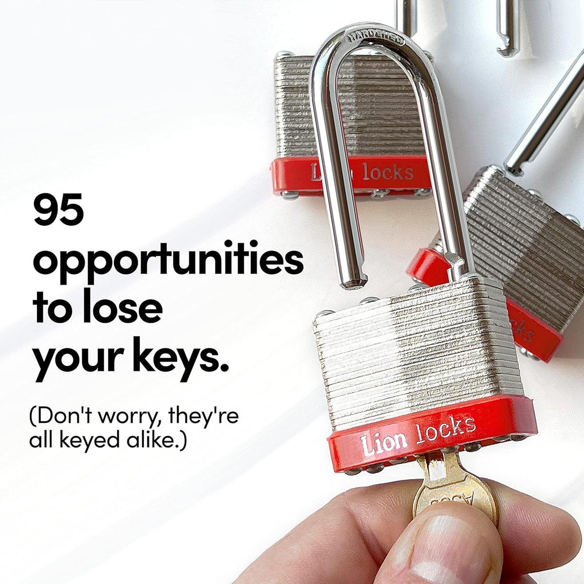 48 Pack Keyed-Alike Padlocks with 2” Long Shackle H596