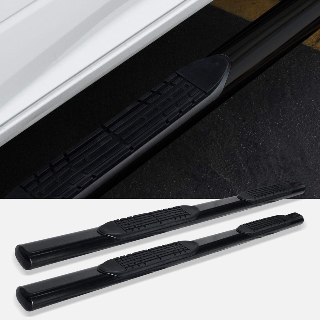 Black 4 Oval Side Step Nerf Bars Crew Cab P8227