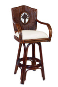 Indoor Swivel Rattan & Wicker Barstool K140