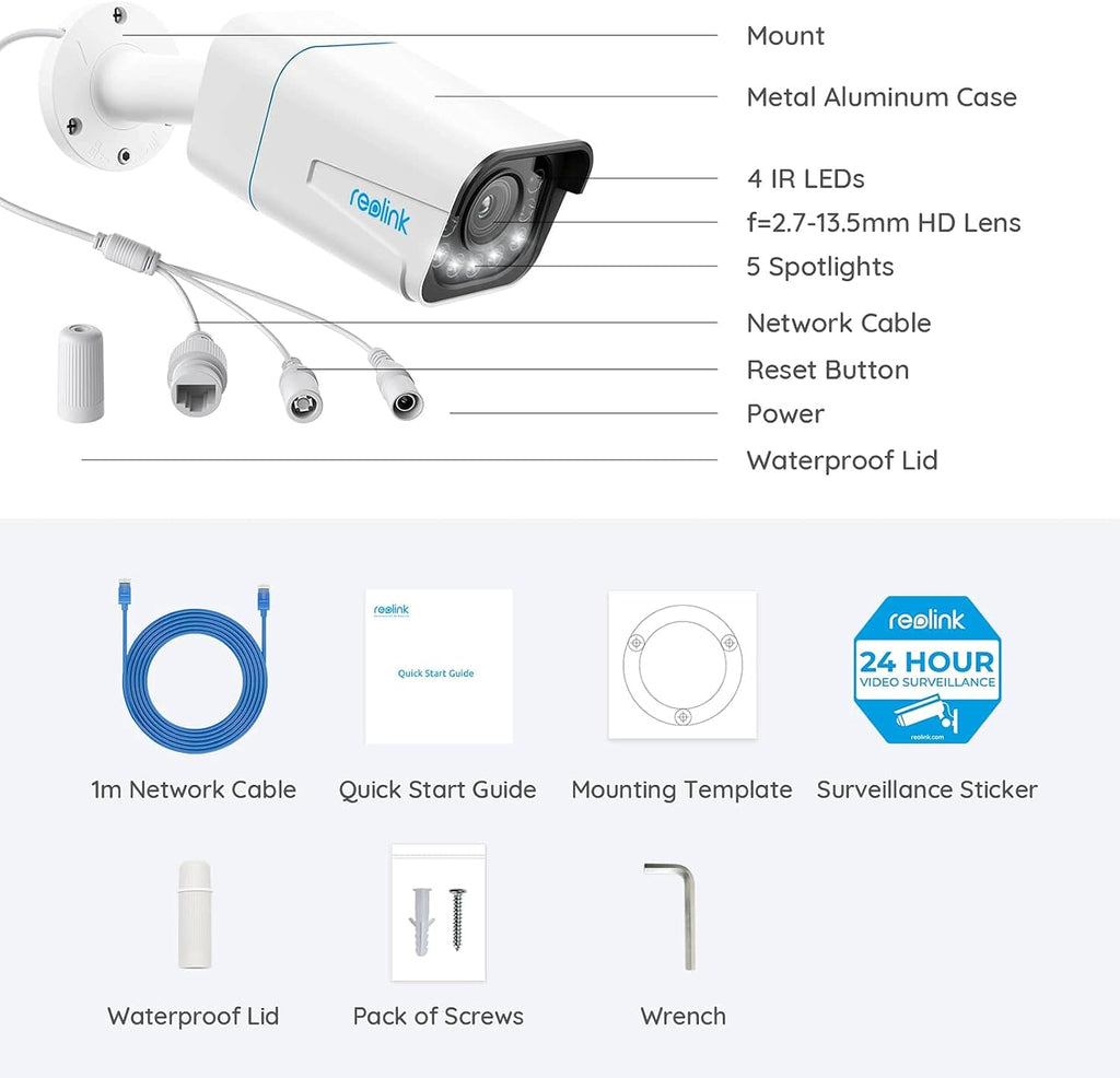 4K PoE Outdoor Security IP Camera with 5X Optical Zoom J233