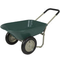 Green Dual Wheel Wheelbarrow Yard Cart Y817