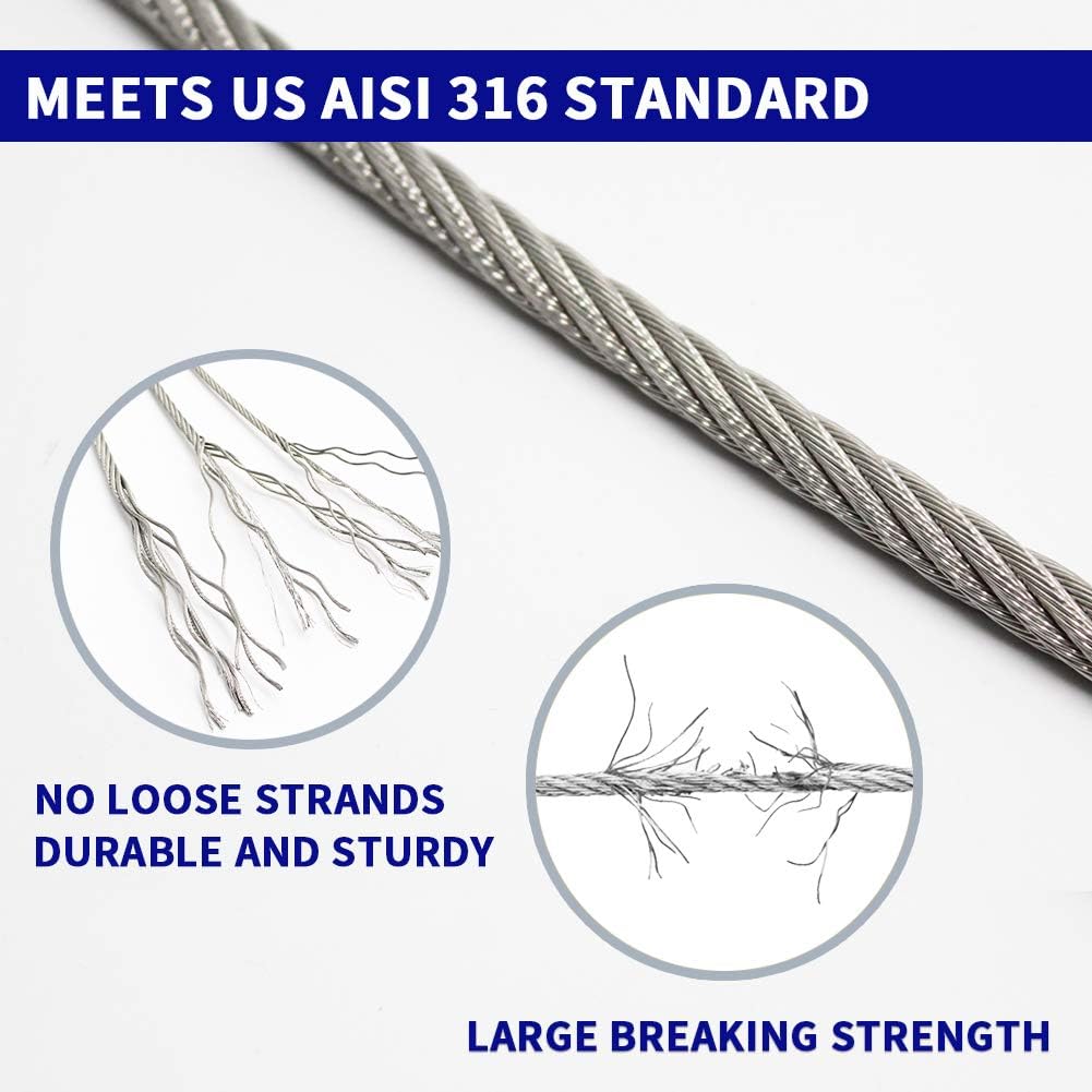1/8 T316 Stainless Steel Cable 1000FT M9722
