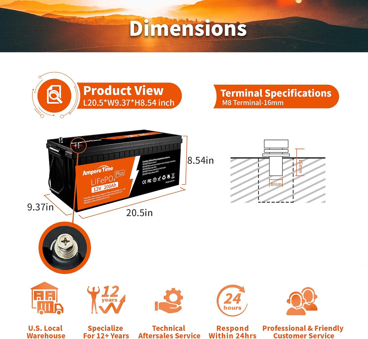 12V 200Ah Lithium LiFePO4 Battery with 200A BMS R95594