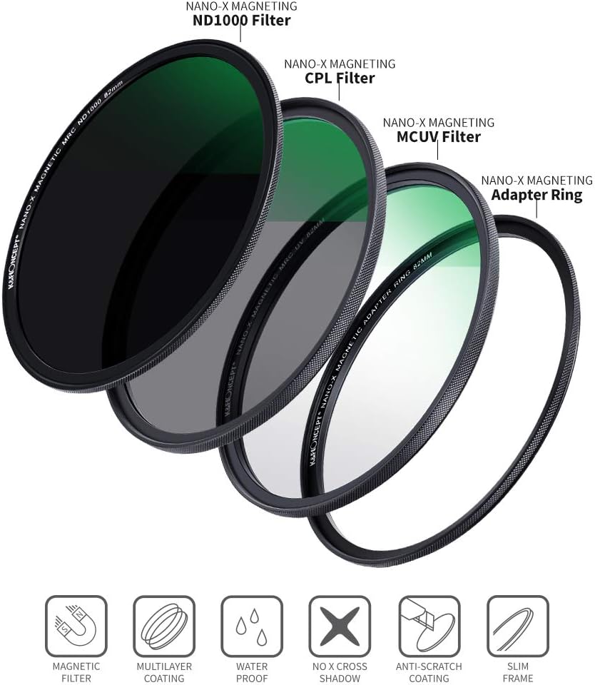 62mm Magnetic Lens Filter Kit with 4 in 1 Filter Pouch N540353