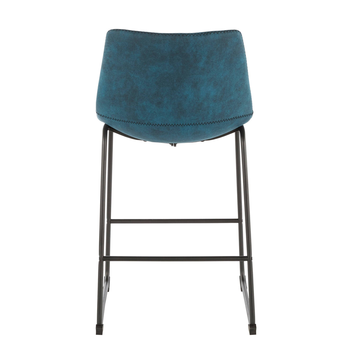 Green Faux Leather Counter Stool Set of 2 G613175